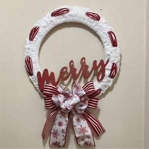 Yarn christmas wreath
